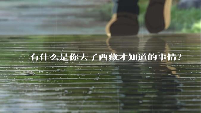 有什么是你去了西藏才知道的事情？