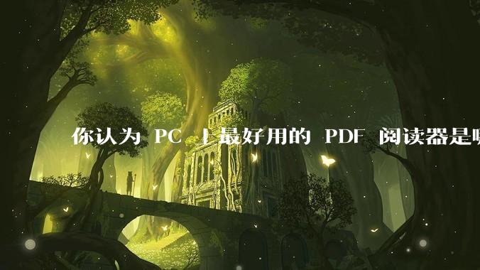 你认为 PC 上最好用的 PDF 阅读器是哪一种？