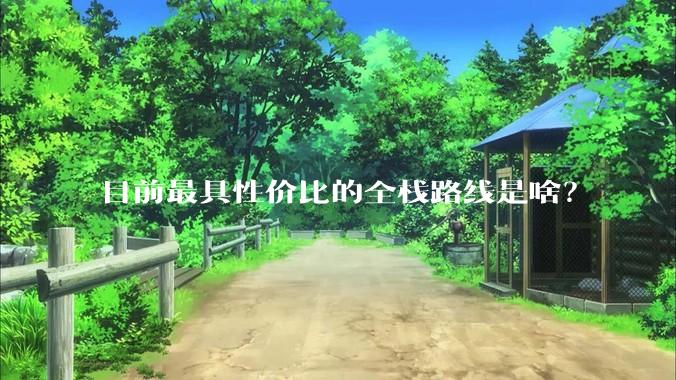 目前最具性价比的全栈路线是啥？