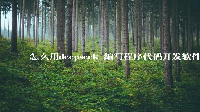 怎么用deepseek 编写程序代码开发软件？